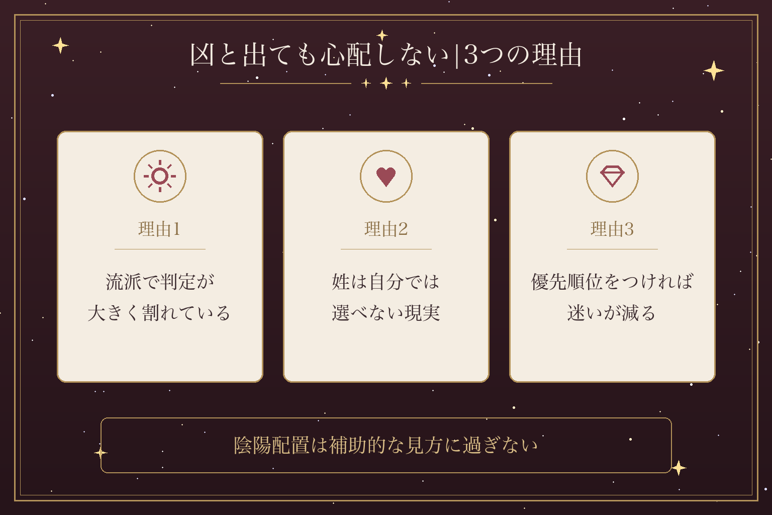 凶と出ても心配しない|3つの理由